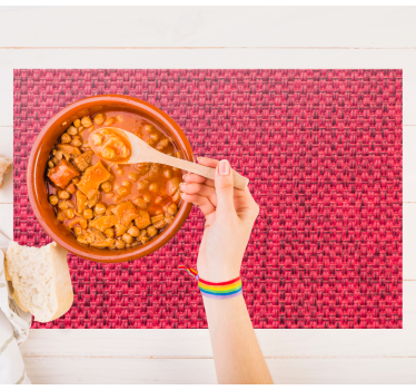 Placemat textured rood mat - TenStickers