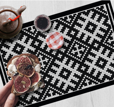 Placemat traditioneel gebreid patroon - TenStickers
