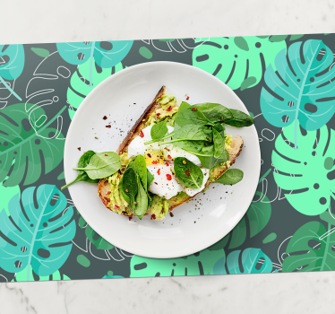 Placemat tropisch bladpatroon - TenStickers