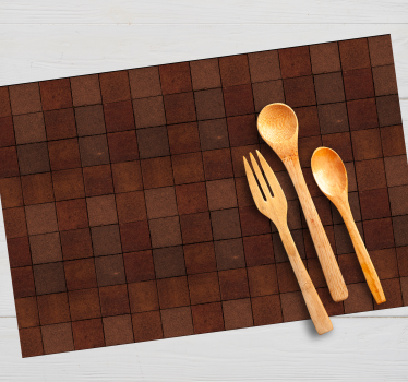 Placemat vierkant bruin patroon - TenStickers