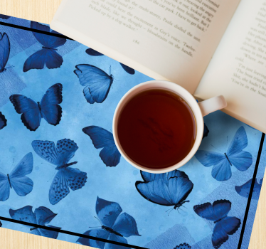 Placemat vlinderpatroon achtergrond - TenStickers