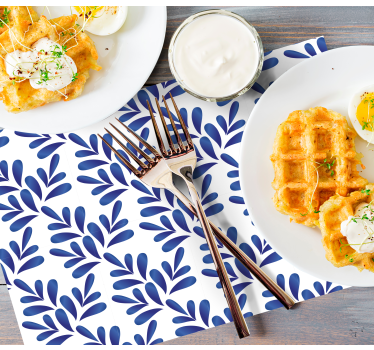 Placemat voor huis Blauw porselein - TenStickers