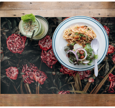 Placemat vrolijke bloemenweergave - TenStickers