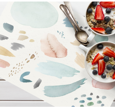 Placemat zachte waterverf vormen - TenStickers