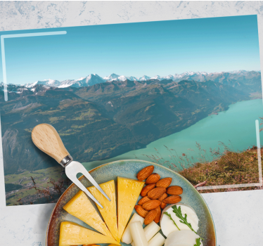 Besneeuwde bergen originele placemat - TenStickers