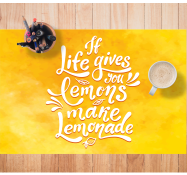 Rechthoekige placemats Als live u citroenen geeft, maak dan limon - TenStickers