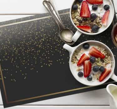 Rechthoekige placemats Elegante twee kleuren - TenStickers