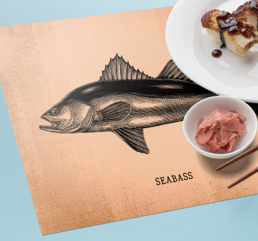Rechthoekige placemats zeebaars - TenStickers