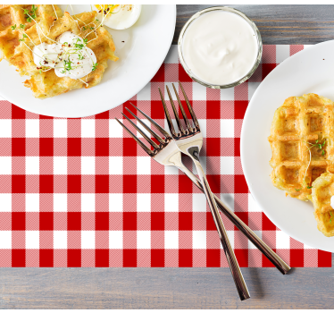 Restaurant placemats traditionele geruite stijl - TenStickers