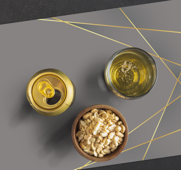 Ronde placemats Grijze toon geometrische vormen - TenStickers