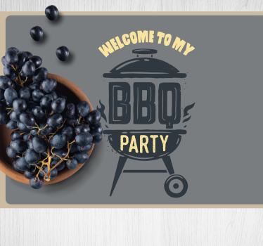 Welkom op mijn bro-feestje Placemat met tekst - TenStickers