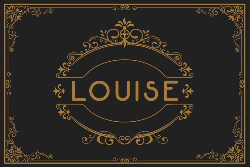 Versierd met aanpasbare naam placemats - TenStickers