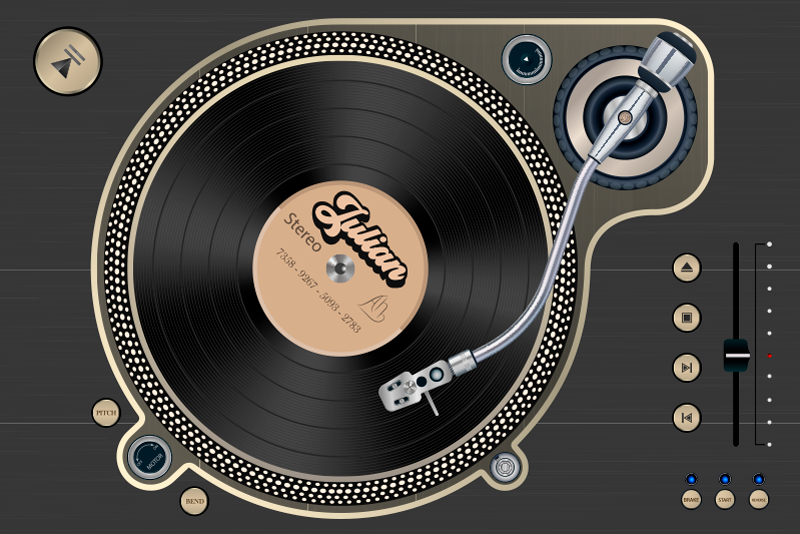 Vinyl schijfnaam placemats - TenStickers