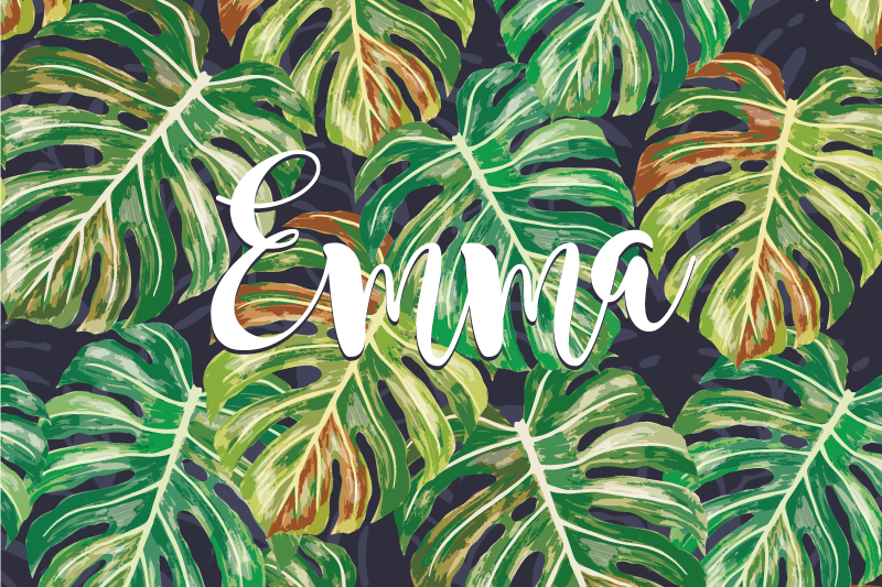 Gepersonaliseerde monstera bloemenplacemats - TenStickers