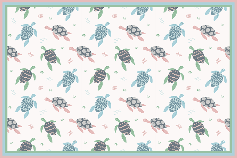 Kinder placemat met schildpad thema - TenStickers