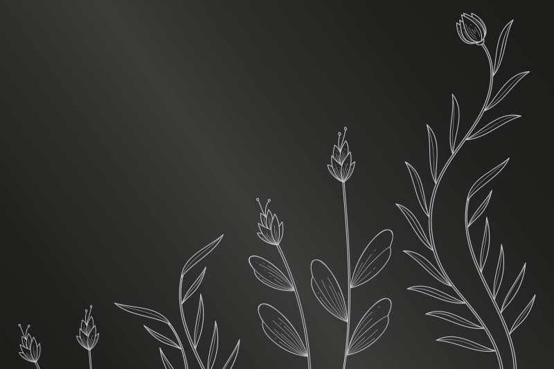 Achtergrond met elegante planten placemats - TenStickers