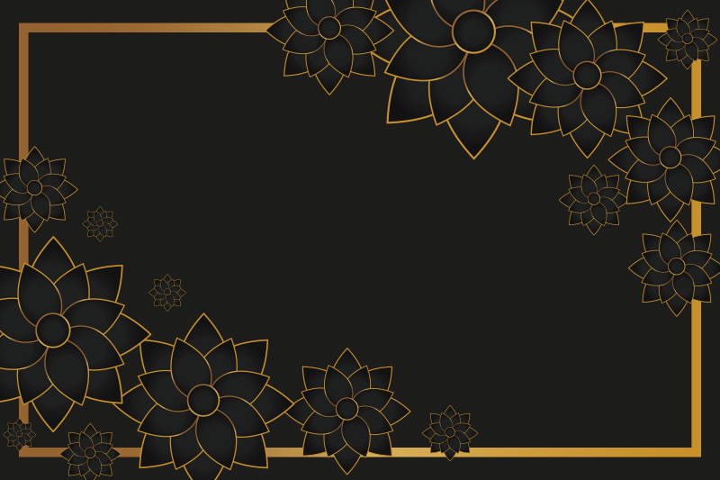 Elegante placemats Elegante stijl met planten - TenStickers