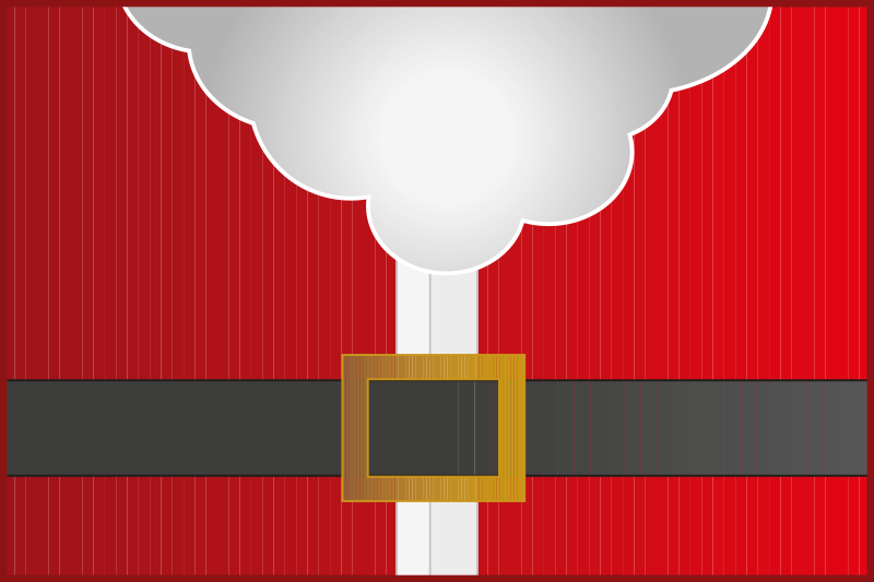 Kerstmis placemat santa claus kostuum - TenStickers