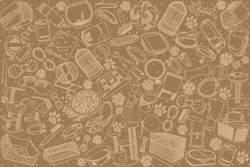 Placemat intricate keuken elementen - TenStickers