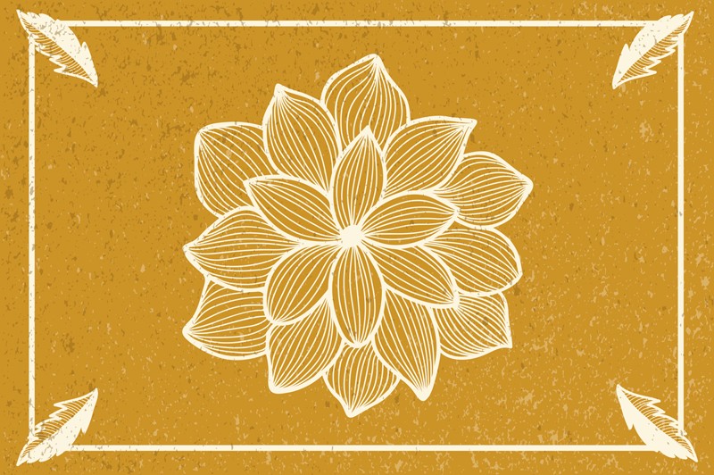 Originele placemat met elegant botanisch motief - TenStickers