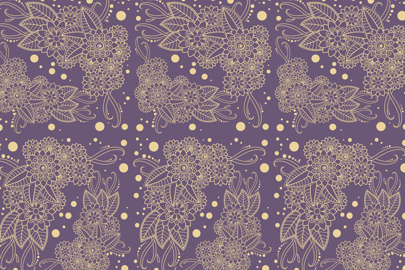 Placemat botanische illustratie achtergrond - TenStickers