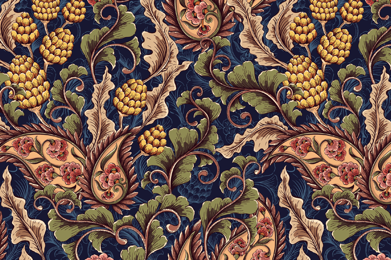 Originele placemat bloemenkunstpatroon - TenStickers