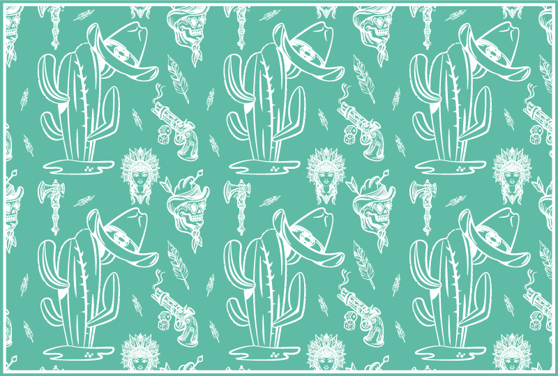 Originele placemat met cactuspatroon overlay - TenStickers