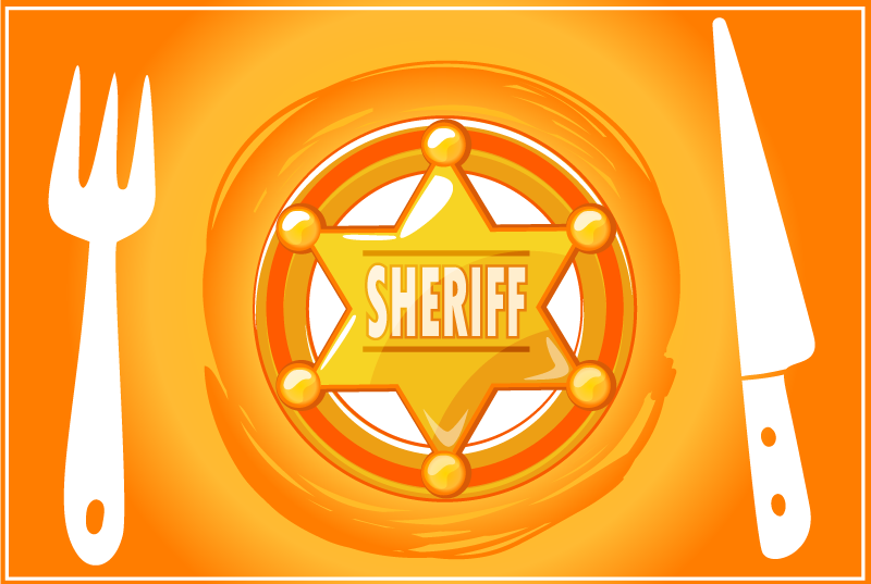 Originele placemat sheriff ster thema - TenStickers