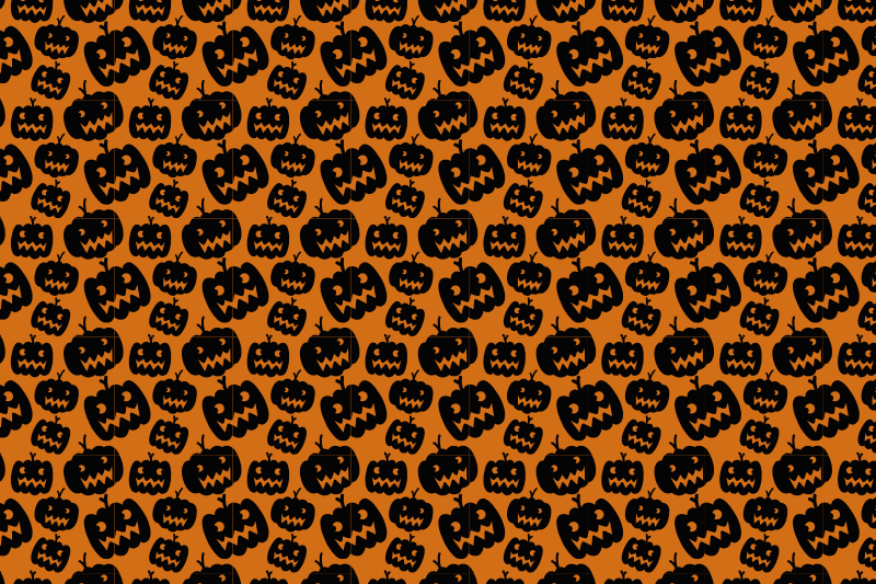 Halloween placemat engelige pompoenpatroon - TenStickers