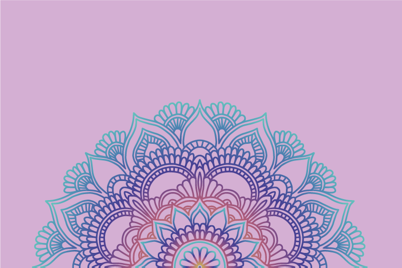 Originele placemats Halve mandala - TenStickers