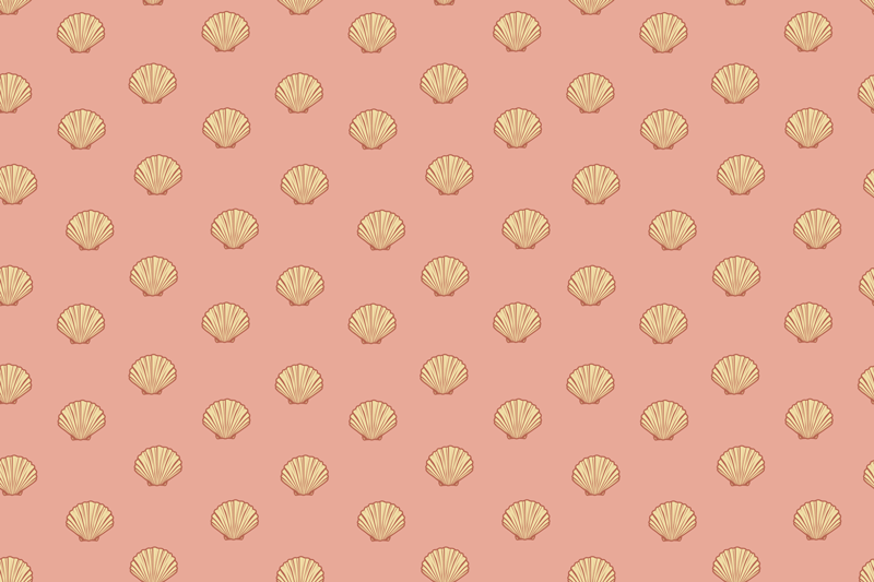 Originele placemat schelpenpatroon - TenStickers