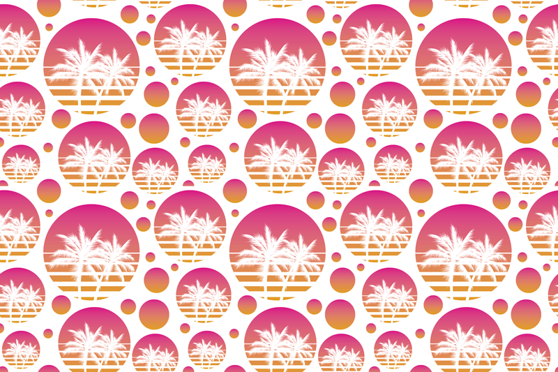 Originele placemat tropische palm motieven - TenStickers
