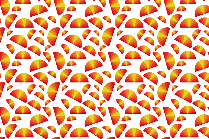 Originele placemat kleurrijke waaierpatronen - TenStickers