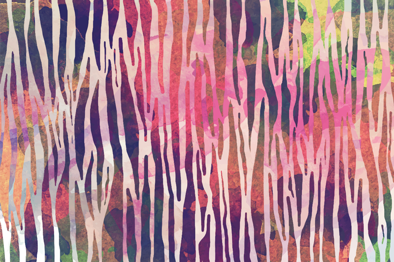 Placemat abstract kleurrijke strepen - TenStickers