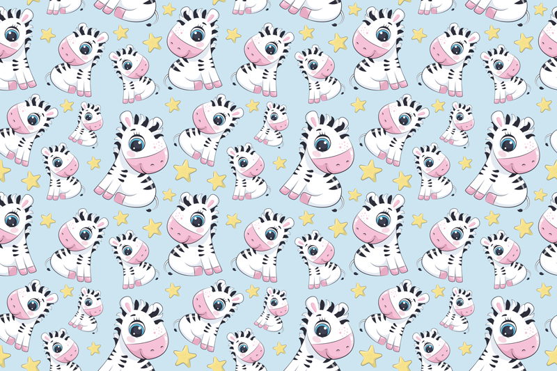 Kinder placemat met schattig zebra motief - TenStickers