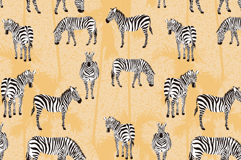 Originele placemat met zebrapatroon overlay - TenStickers