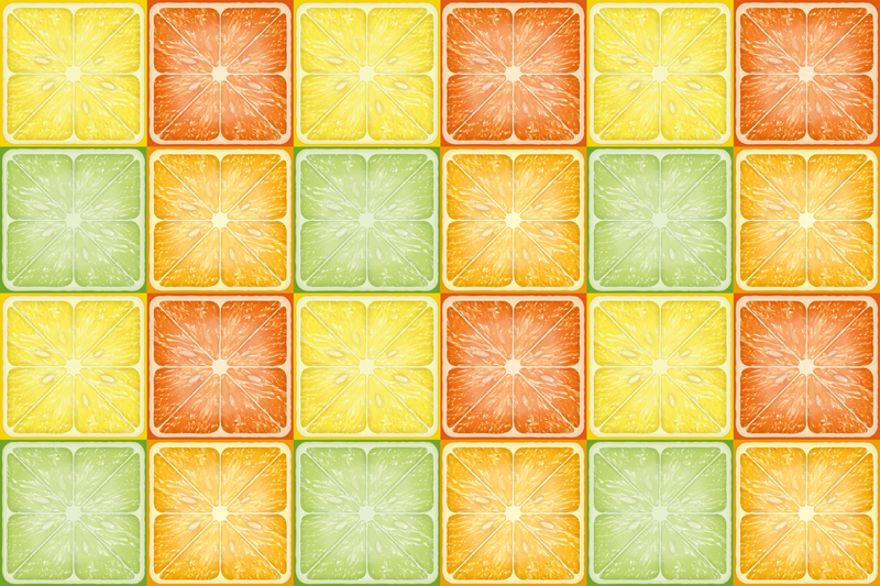 Originele placemat citrus schijfpatroon - TenStickers