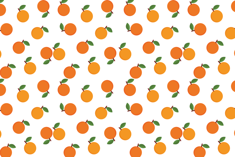 Originele placemat met oranje fruitpatroon - TenStickers