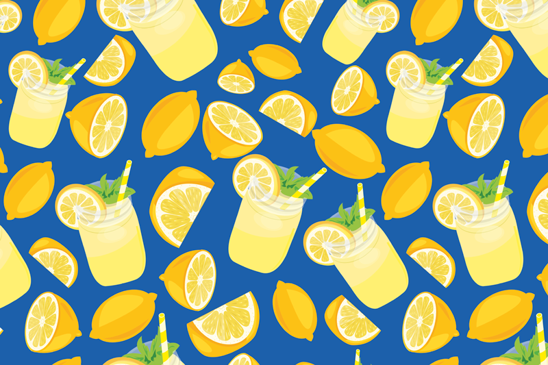 Moderne placemat met verfrissend limonadebeeld - TenStickers