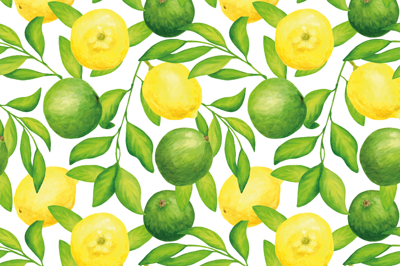 Originele placemat met een fris citruspatroon - TenStickers