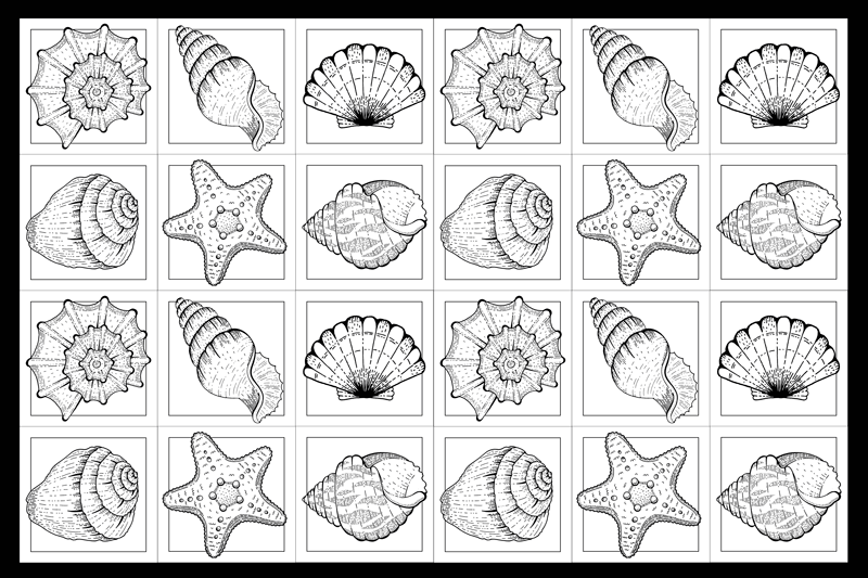 Originele placemat met schelpjesmotief - TenStickers