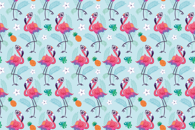 Originele placemat flamingo tropisch patroon - TenStickers