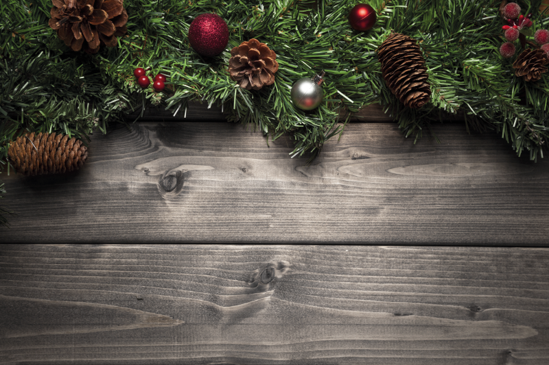 Kerstmis placemat feestelijke dennenappel arrangement - TenStickers