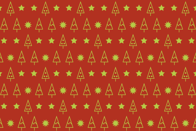 Kerstmis placemat met feestelijk boompatroon - TenStickers