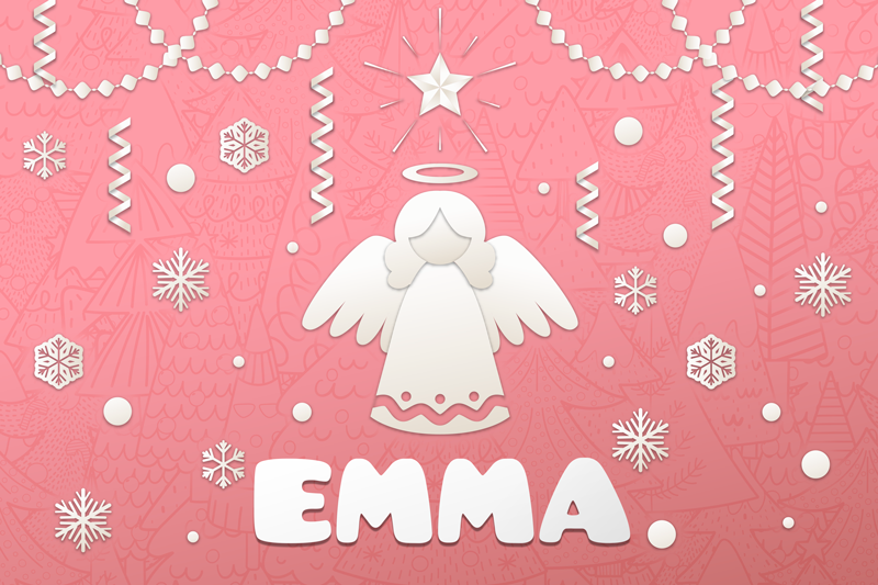 Kerstmis placemat engelenthema - TenStickers