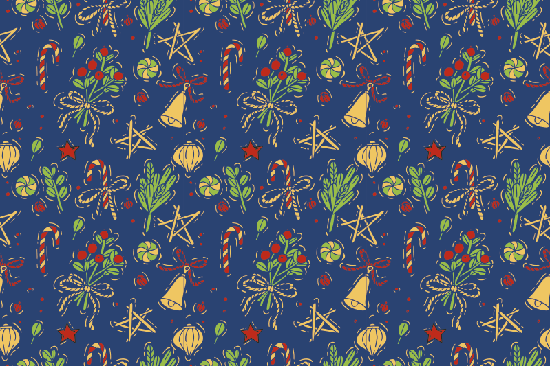 Kerstmis placemat met kerstthema tafelsetting - TenStickers