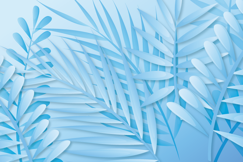 Placemat bladerige palmprint - TenStickers