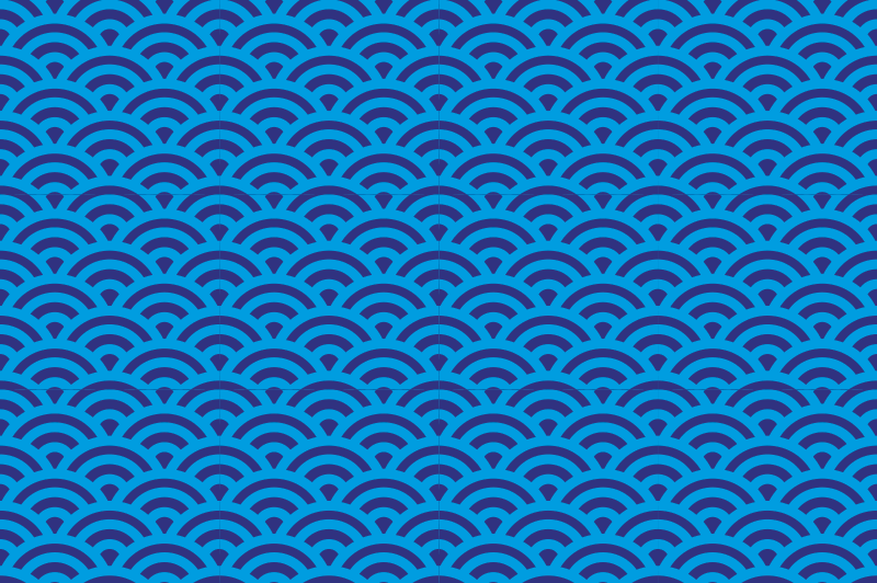 Placemat gebogen golf element - TenStickers