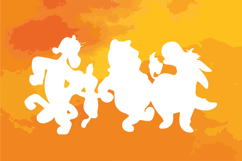 Kinder placemat met speelse figuursilhouetten - TenStickers