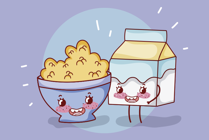 Kinder placemat gelukkige snack companions - TenStickers